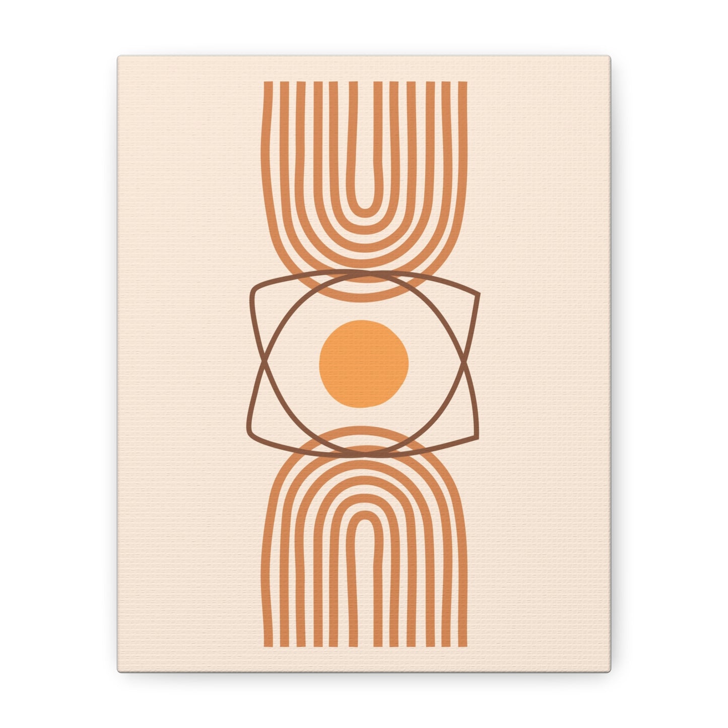 Petal Village Art 1.2 - Matte Canvas Decor with Minimalist Leaf Design