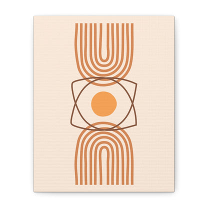 Petal Village Art 1.2 - Matte Canvas Decor with Minimalist Leaf Design