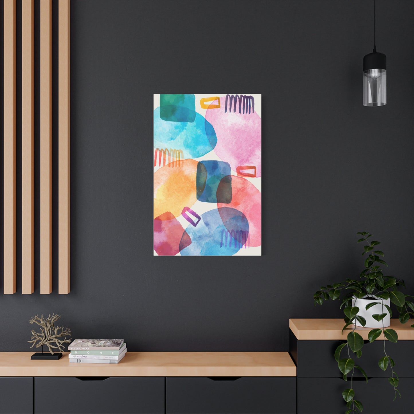 Liquid Calm Art Set 1.3- Matte Canvas Decor with Minimalist Leaf Design