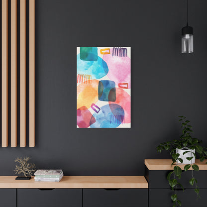 Liquid Calm Art Set 1.3- Matte Canvas Decor with Minimalist Leaf Design