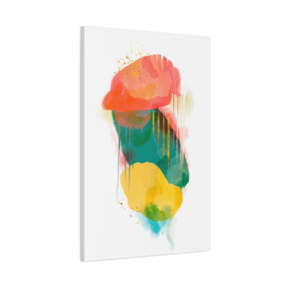 Watercolor Painting Set 1.1 - Matte Canvas Decor with Minimalist Leaf Design