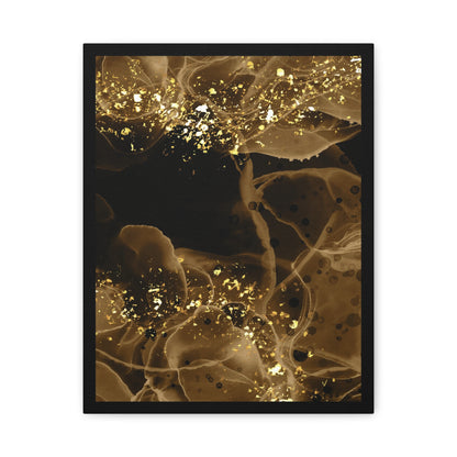 Gold Dust Art Set 1.3 - Matte Canvas Decor with Minimalist Leaf Design