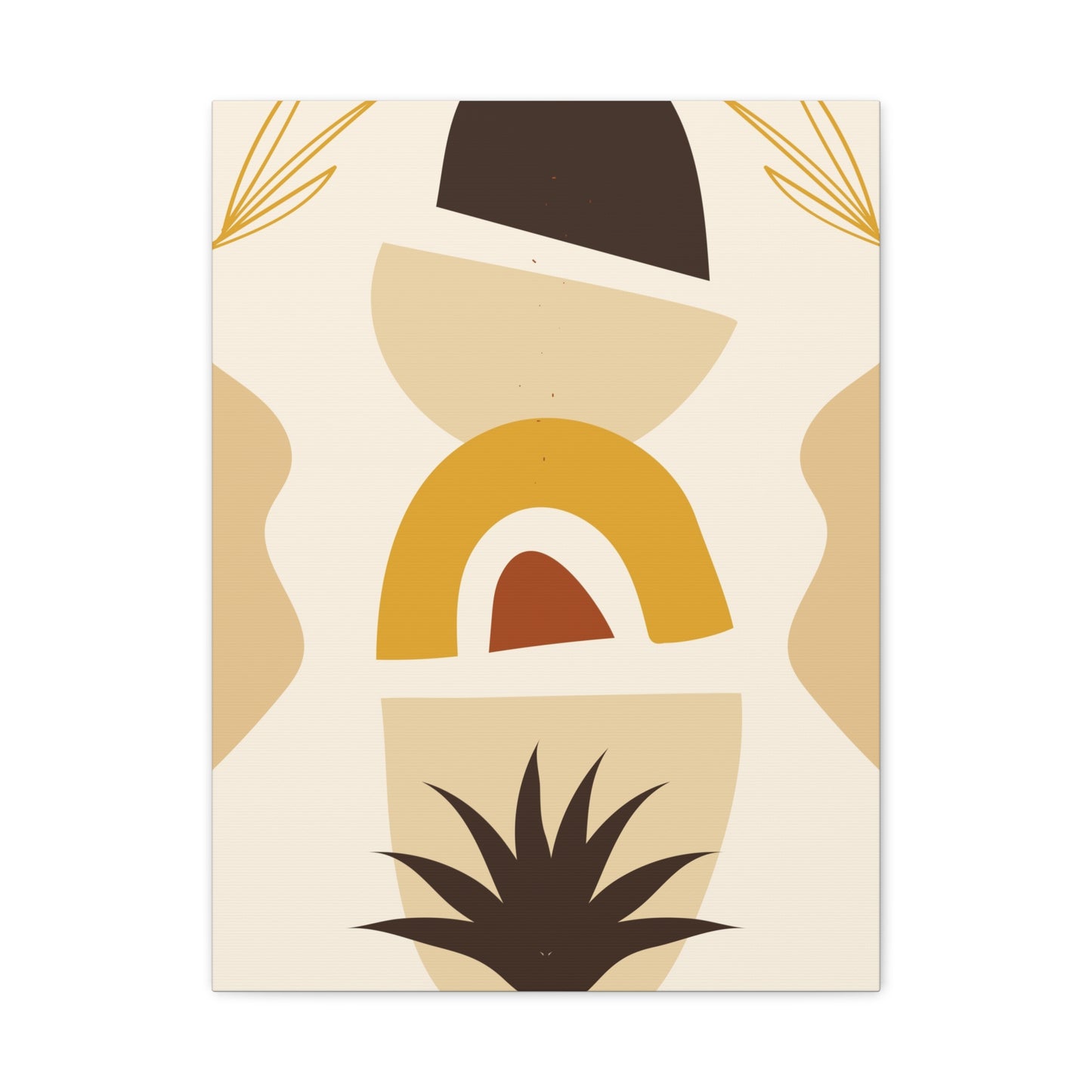 Nocturne Petal Art Set 1.1 - Matte Canvas Decor with Minimalist Leaf Design