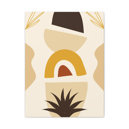 Nocturne Petal Art Set 1.1 - Matte Canvas Decor with Minimalist Leaf Design