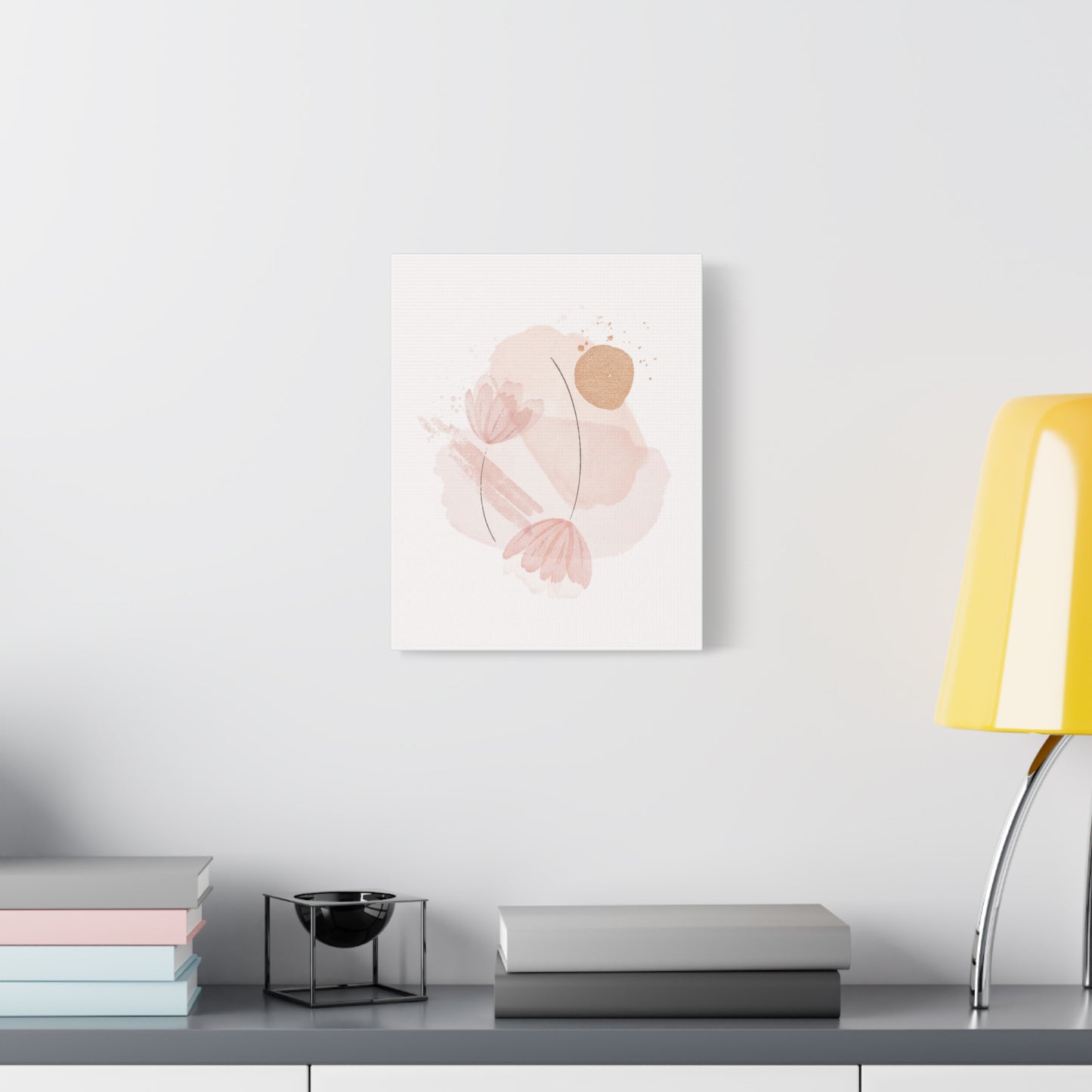 Abstract Earthy Florals Art Set 1.2 - Matte Canvas Decor with Minimalist Leaf Design