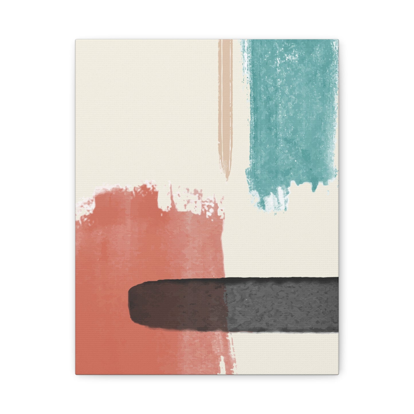 Soft Dune Palette Art 1.1 - Matte Canvas Decor with Minimalist Leaf Design