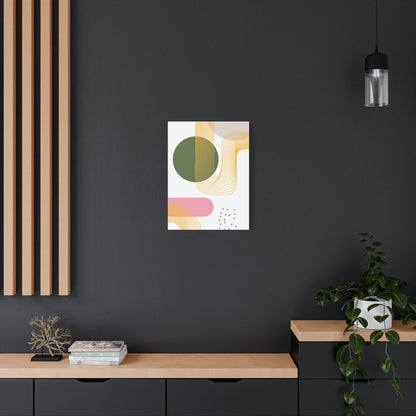 Minimal Geo Art Set 1.1 - Matte Canvas Decor with Minimalist Leaf Design