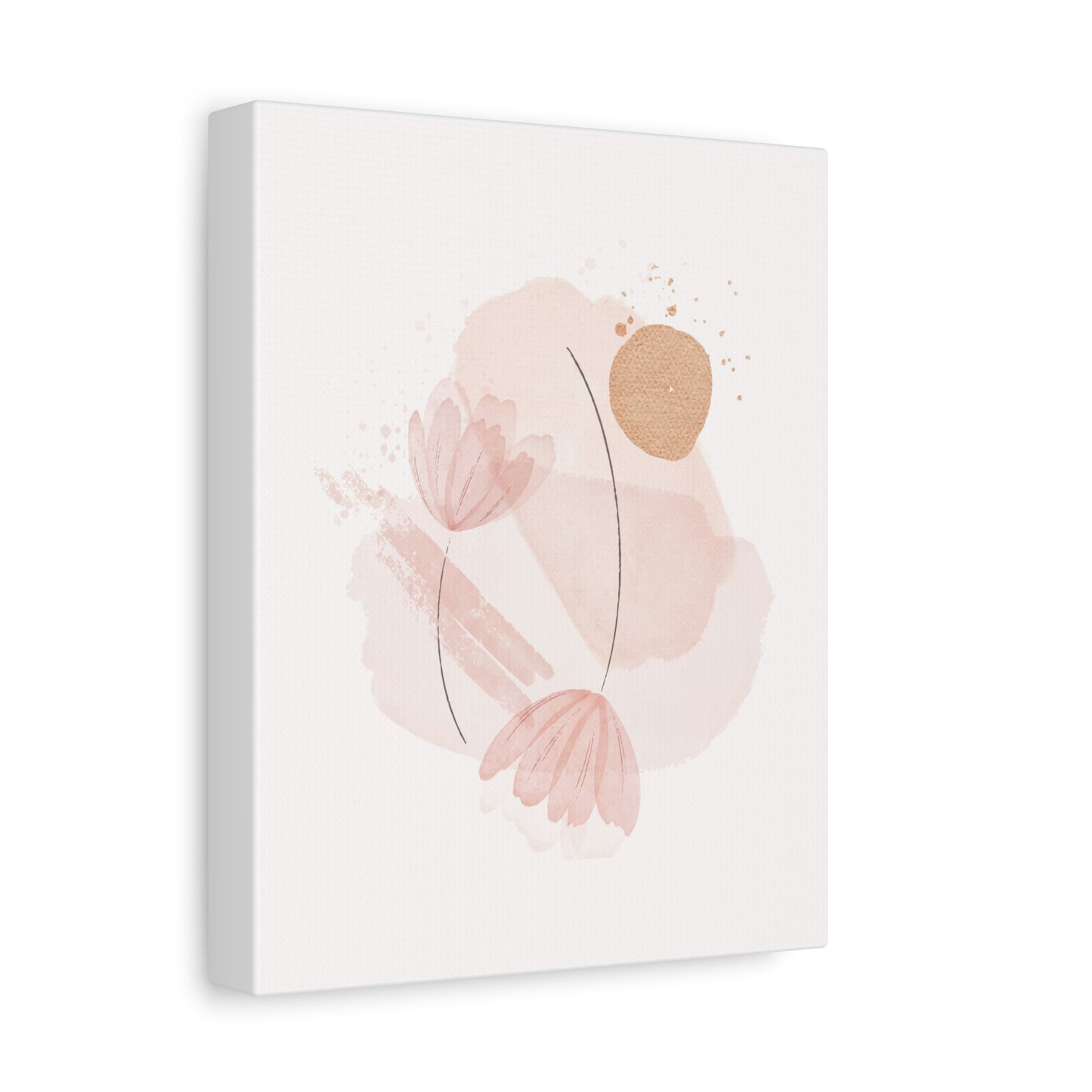 Abstract Earthy Florals Art Set 1.2 - Matte Canvas Decor with Minimalist Leaf Design