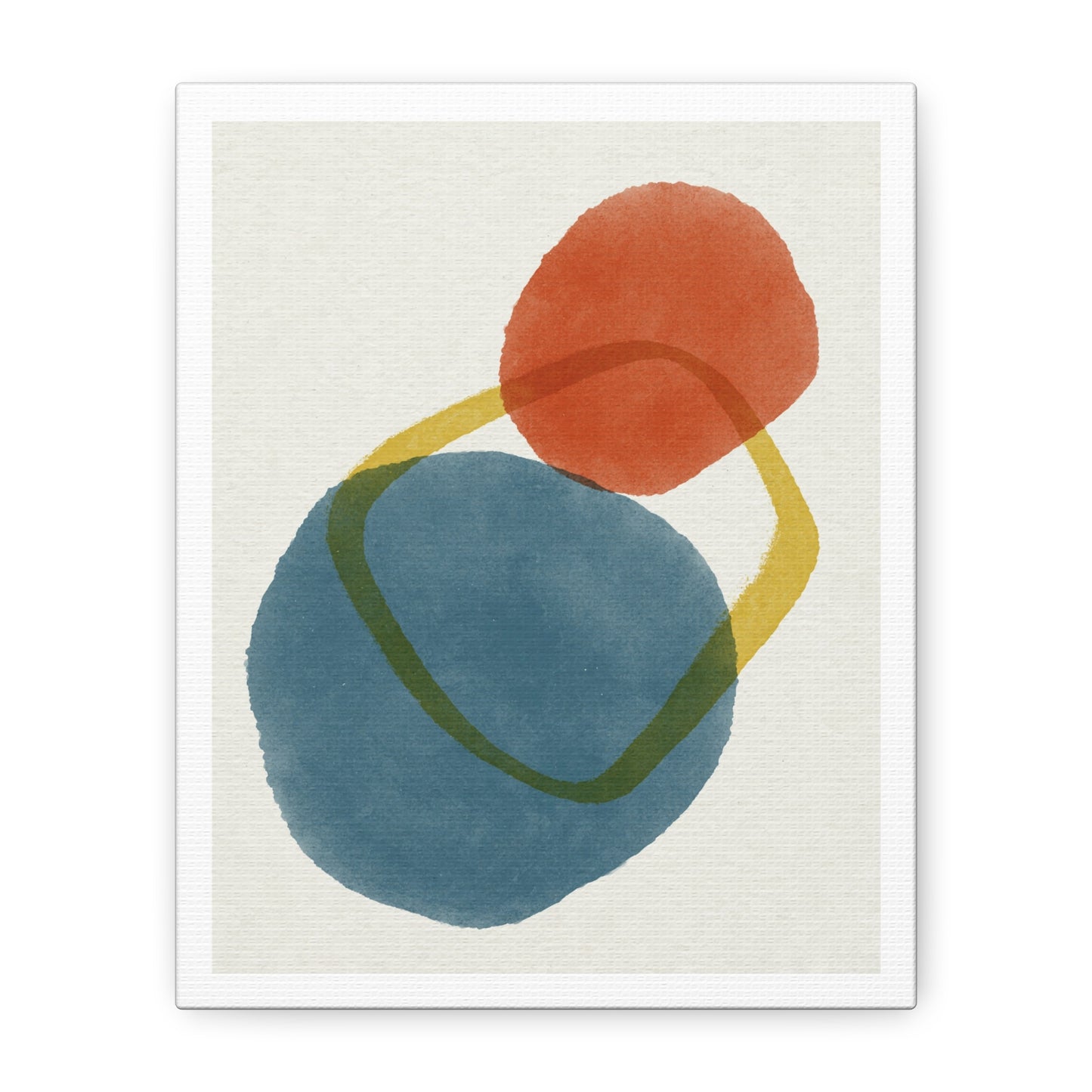 Wander Brush Art 1.2 - Matte Canvas Decor with Minimalist Leaf Design