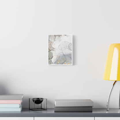 Ash Dust Art Set 1.3 - Matte Canvas Decor with Minimalist Leaf Design