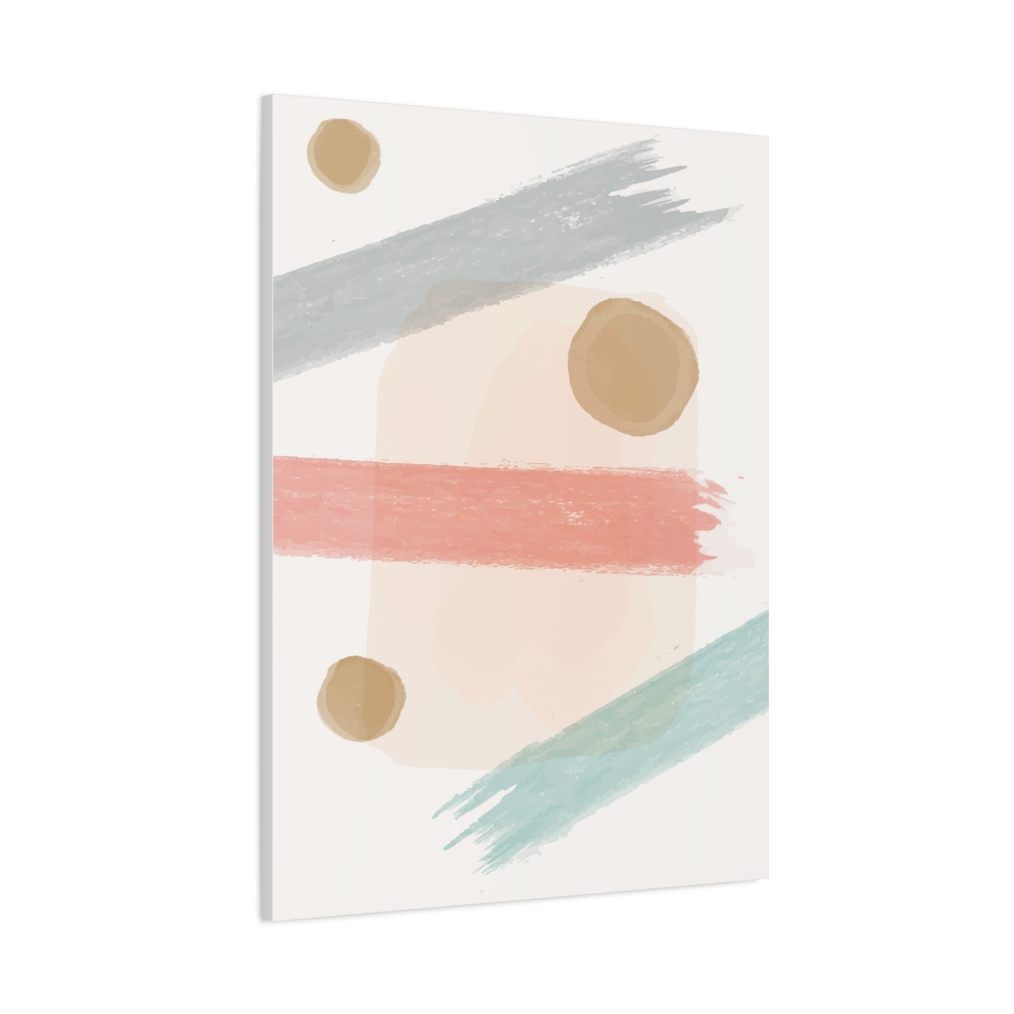 Pastel Pulse Art 1.1 - Matte Canvas Decor with Minimalist Leaf Design
