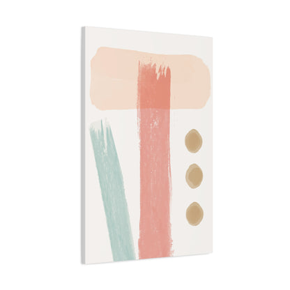 Pastel Pulse Art Set 1.3- Matte Canvas Decor with Minimalist Leaf Design