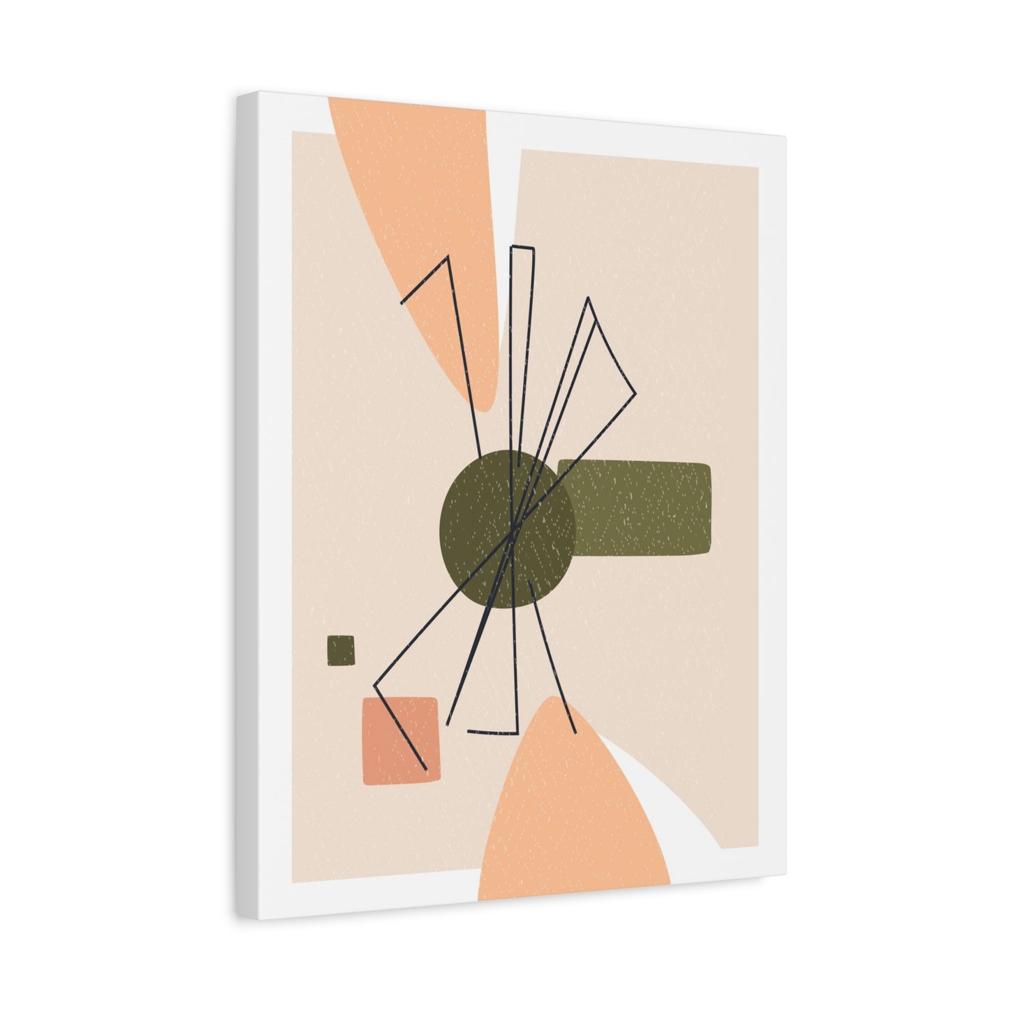 Minimal Pink Line Art Set 1.3 - Matte Canvas Decor with Minimalist Leaf Design