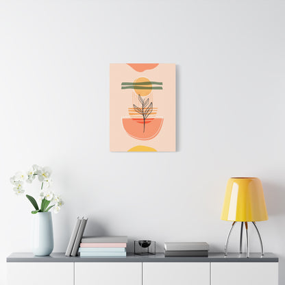 Sunway Minimal Art Set 1.3 - Matte Canvas Decor with Minimalist Leaf Design