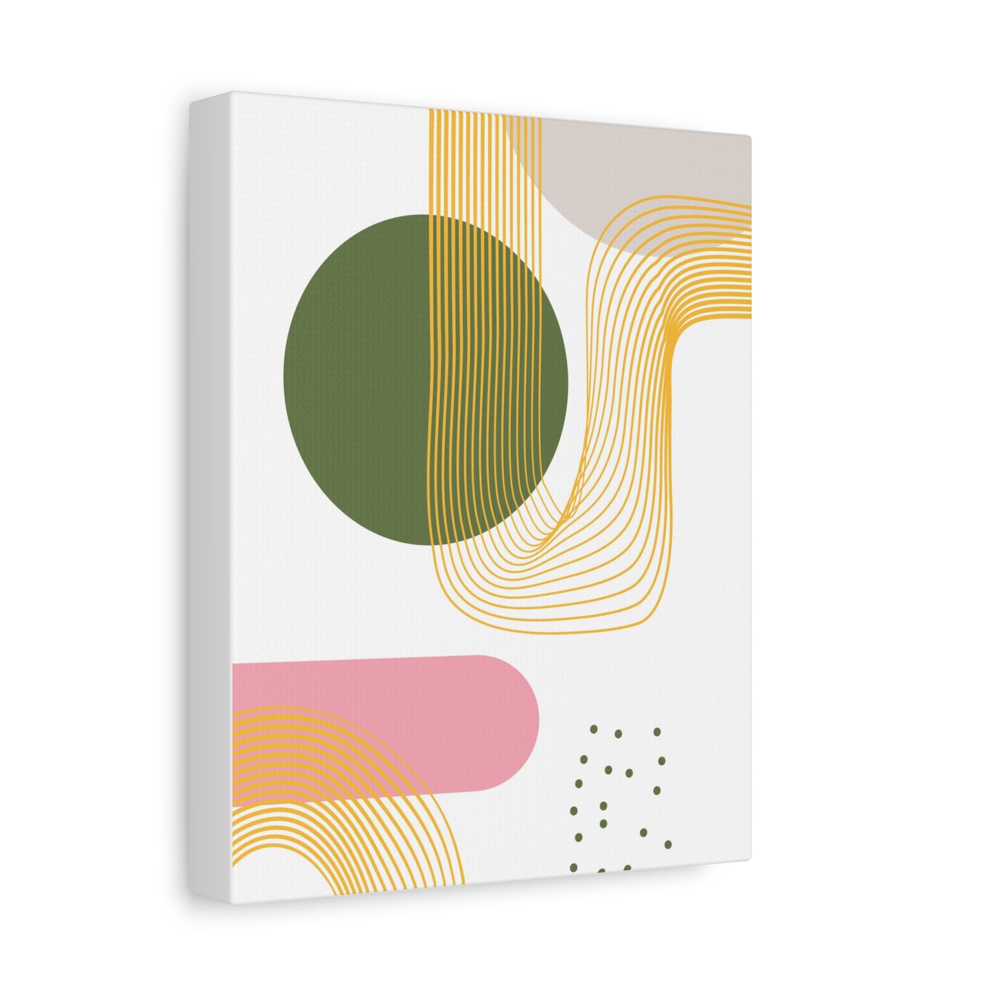 Minimal Geo Art Set 1.1 - Matte Canvas Decor with Minimalist Leaf Design