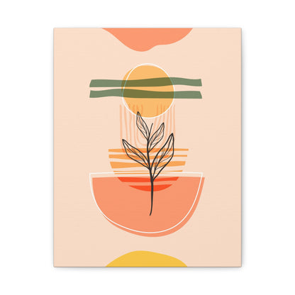 Sunway Minimal Art Set 1.3 - Matte Canvas Decor with Minimalist Leaf Design