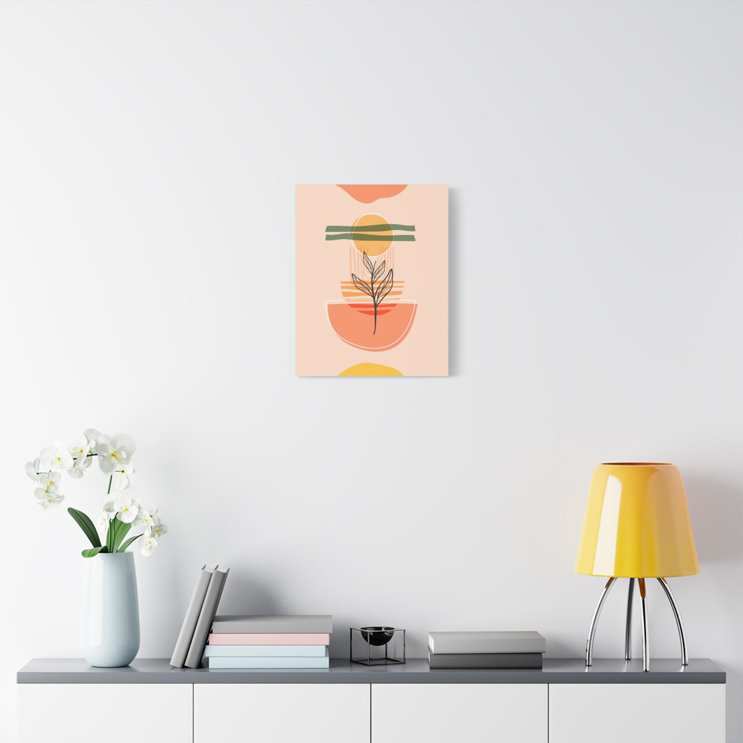 Sunway Minimal Art Set 1.3 - Matte Canvas Decor with Minimalist Leaf Design