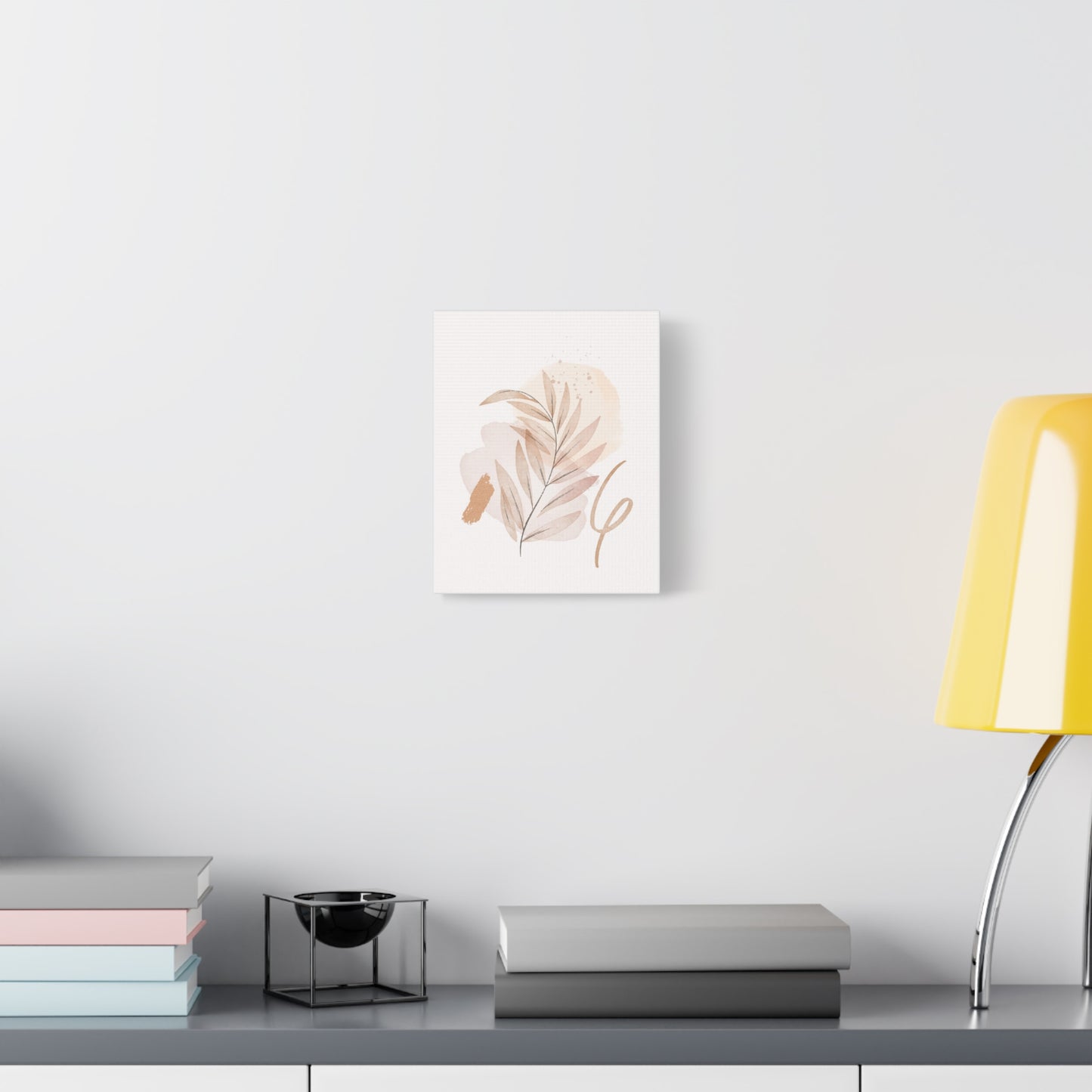 Abstract Earthy Florals Art Set 1.3- Matte Canvas Decor with Minimalist Leaf Design