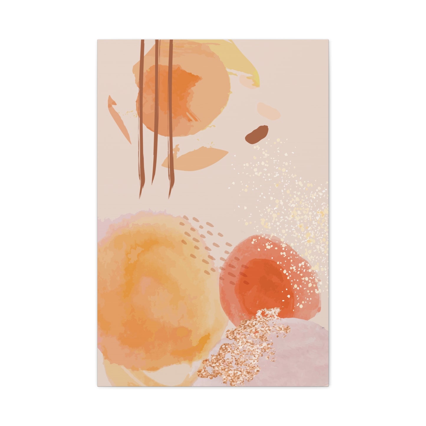 Sunlit Spark Art Set 1.3 - Matte Canvas Decor with Minimalist Leaf Design