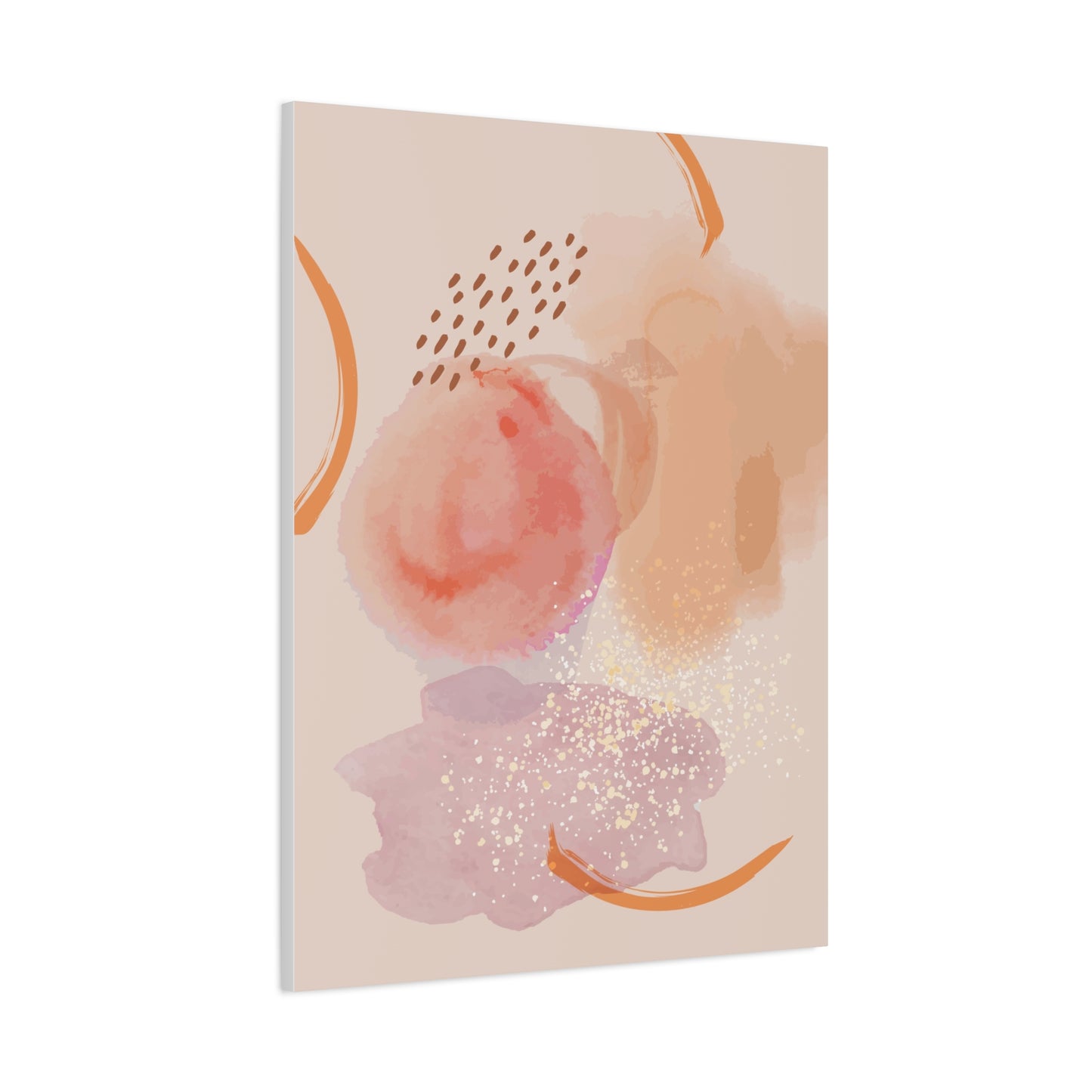 Sunlit Spark Art Set 1.2 - Matte Canvas Decor with Minimalist Leaf Design