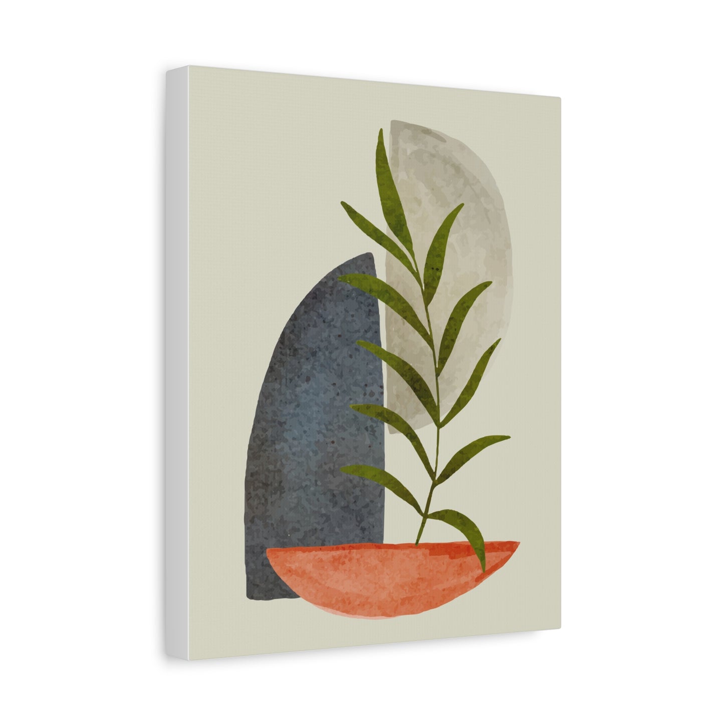Flower Wall Art Set 1.2 - Matte Canvas Decor with Minimalist Leaf Design