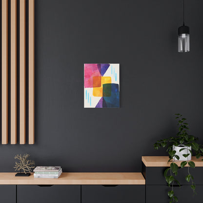 Liquid Calm Art Set 1.1 - Matte Canvas Decor with Minimalist Leaf Design