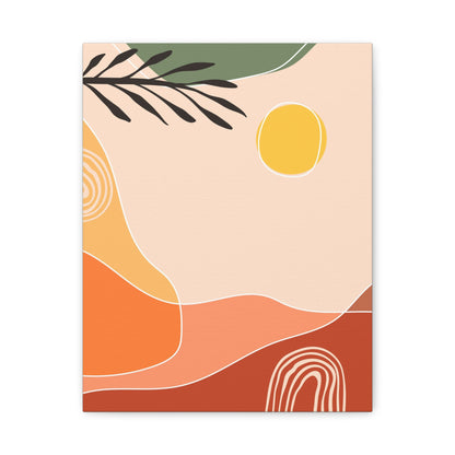 Sunway Minimal Art Set 1.2 - Matte Canvas Decor with Minimalist Leaf Design