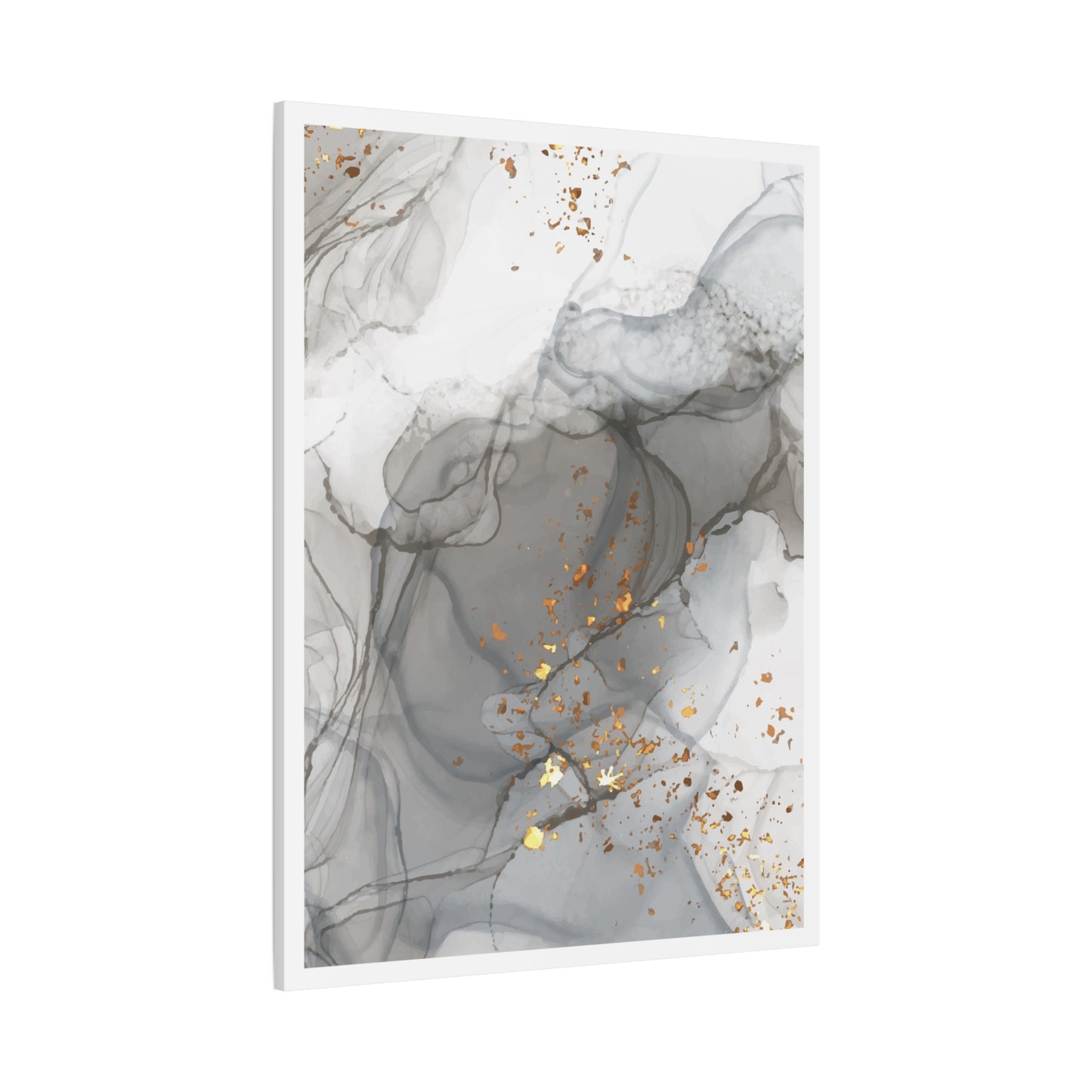 Ash Dust Art Set 1.2 - Matte Canvas Decor with Minimalist Leaf Design