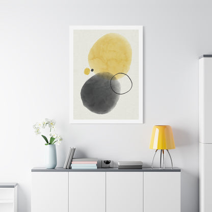 Gold Watercolor Wall Art Set 1.1 - Matte Canvas Decor with Minimalist Leaf Design