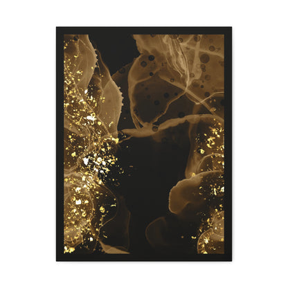 Gold Dust Art Set 1.1 - Matte Canvas Decor with Minimalist Leaf Design