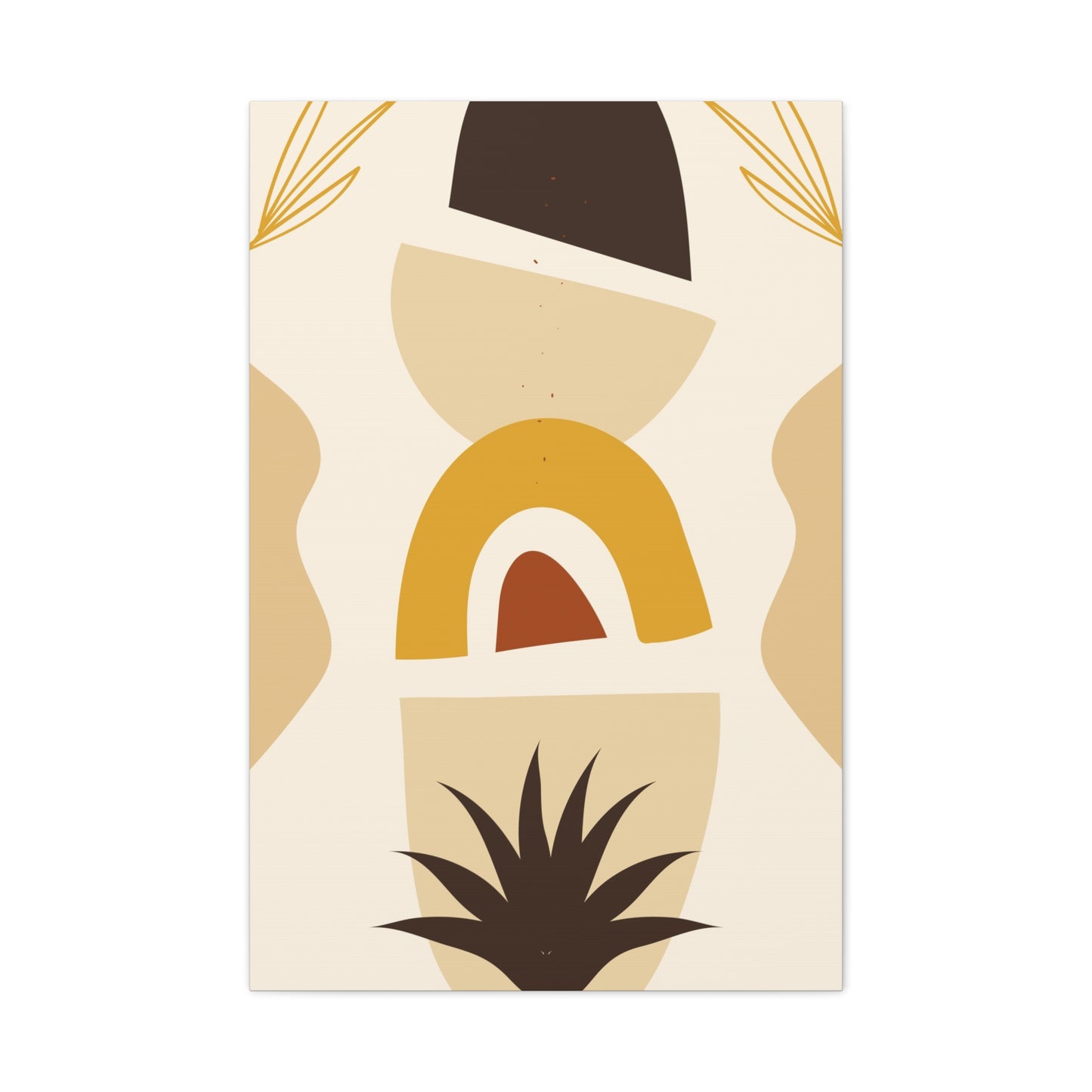 Nocturne Petal Art Set 1.1 - Matte Canvas Decor with Minimalist Leaf Design