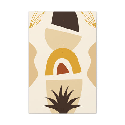 Nocturne Petal Art Set 1.1 - Matte Canvas Decor with Minimalist Leaf Design