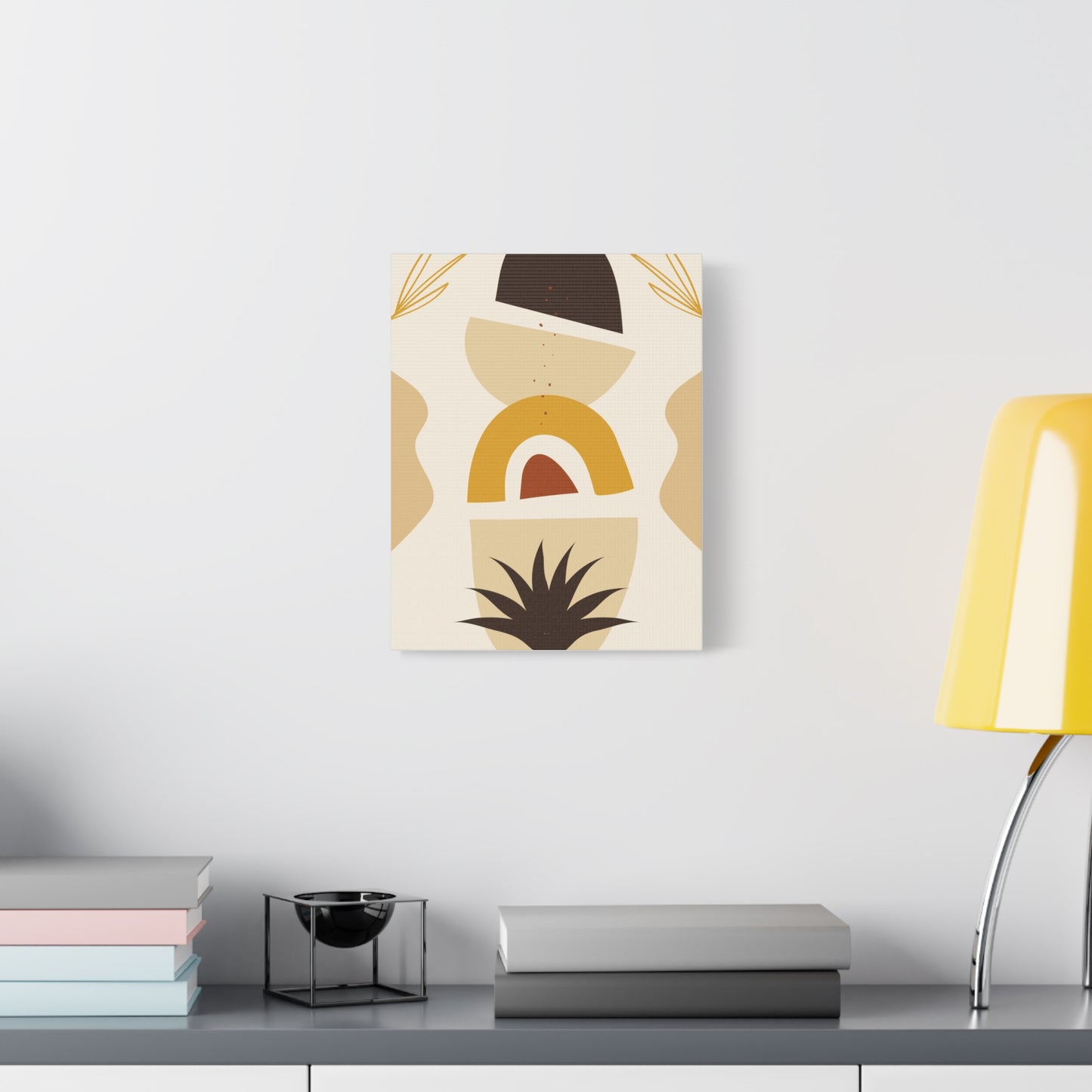 Nocturne Petal Art Set 1.1 - Matte Canvas Decor with Minimalist Leaf Design