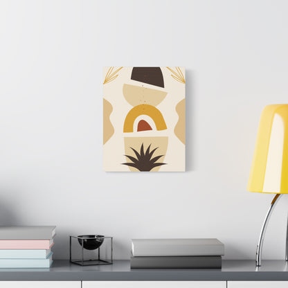 Nocturne Petal Art Set 1.1 - Matte Canvas Decor with Minimalist Leaf Design