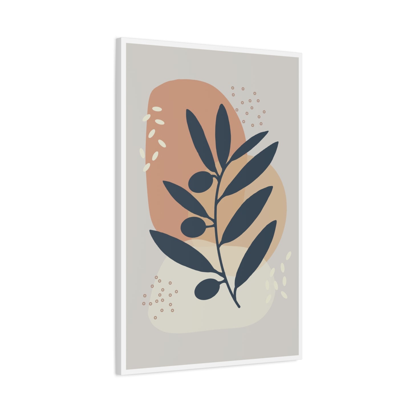 Pink Minimal  Flower Art Set 1.3 - Matte Canvas Decor with Minimalist Leaf Design