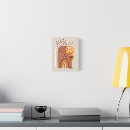 Wander Vase Art Set 1.2 - Matte Canvas Decor with Minimalist Leaf Design