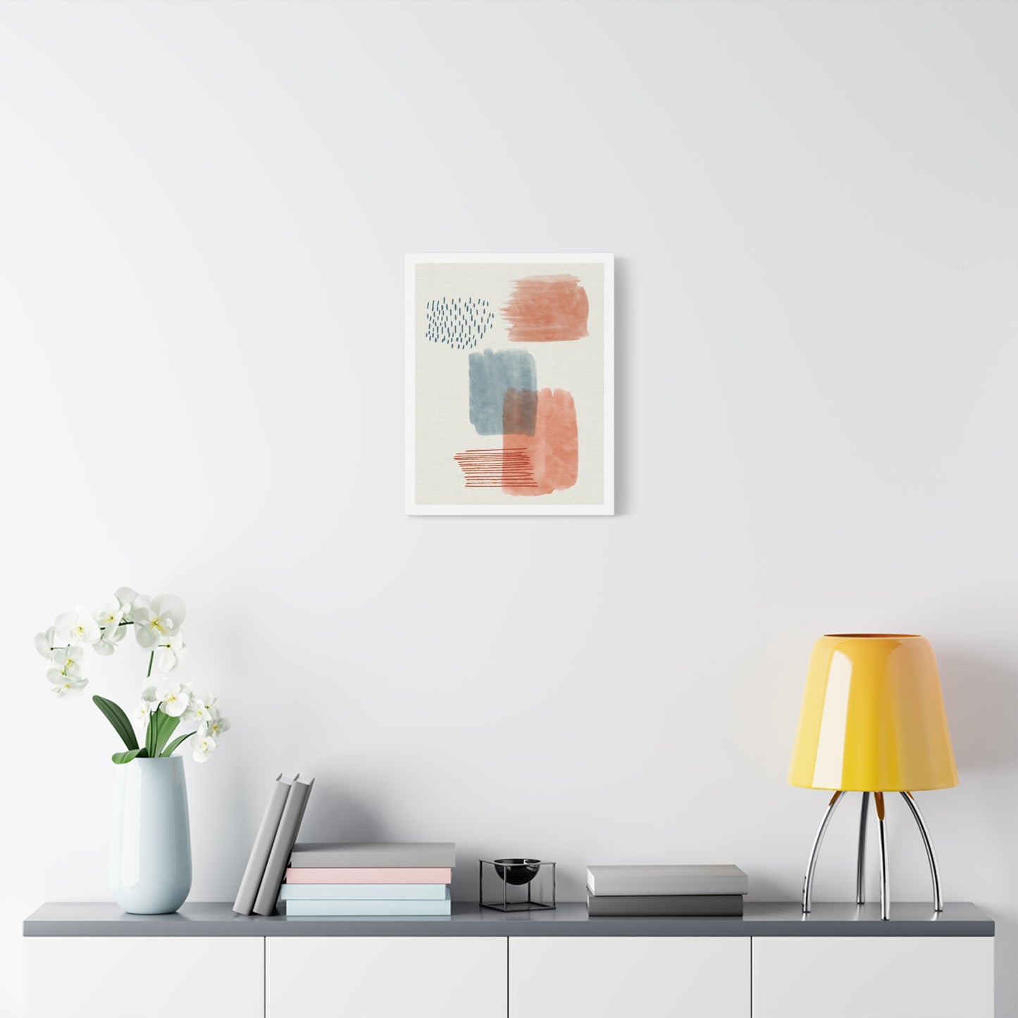 Wander Brush Art 1.3 - Matte Canvas Decor with Minimalist Leaf Design
