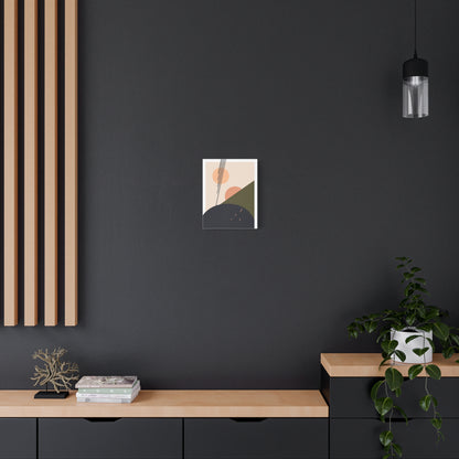 Minimal Pink Line Art Set 1.1 - Matte Canvas Decor with Minimalist Leaf Design