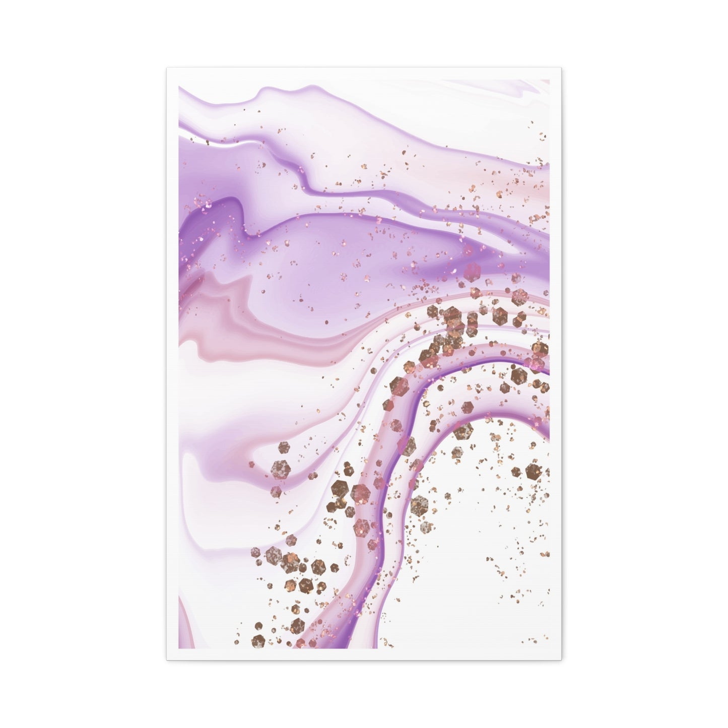 Blush Pink Marble Wall Art Set 1.3 - Matte Canvas Decor with Minimalist Leaf Design