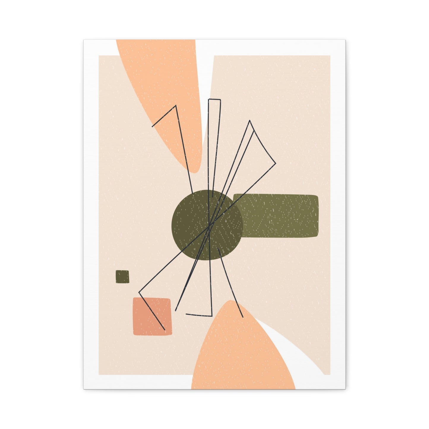 Minimal Pink Line Art Set 1.3 - Matte Canvas Decor with Minimalist Leaf Design