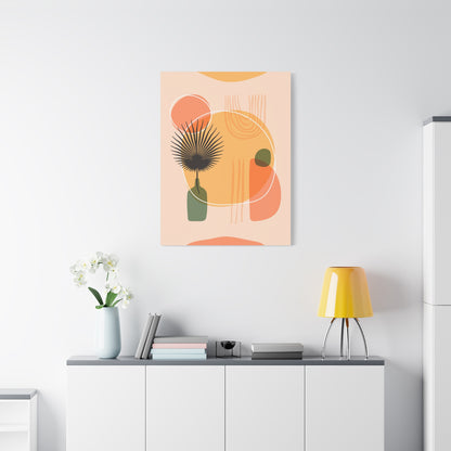 Sunway Minimal Art Set 1.1 - Matte Canvas Decor with Minimalist Leaf Design