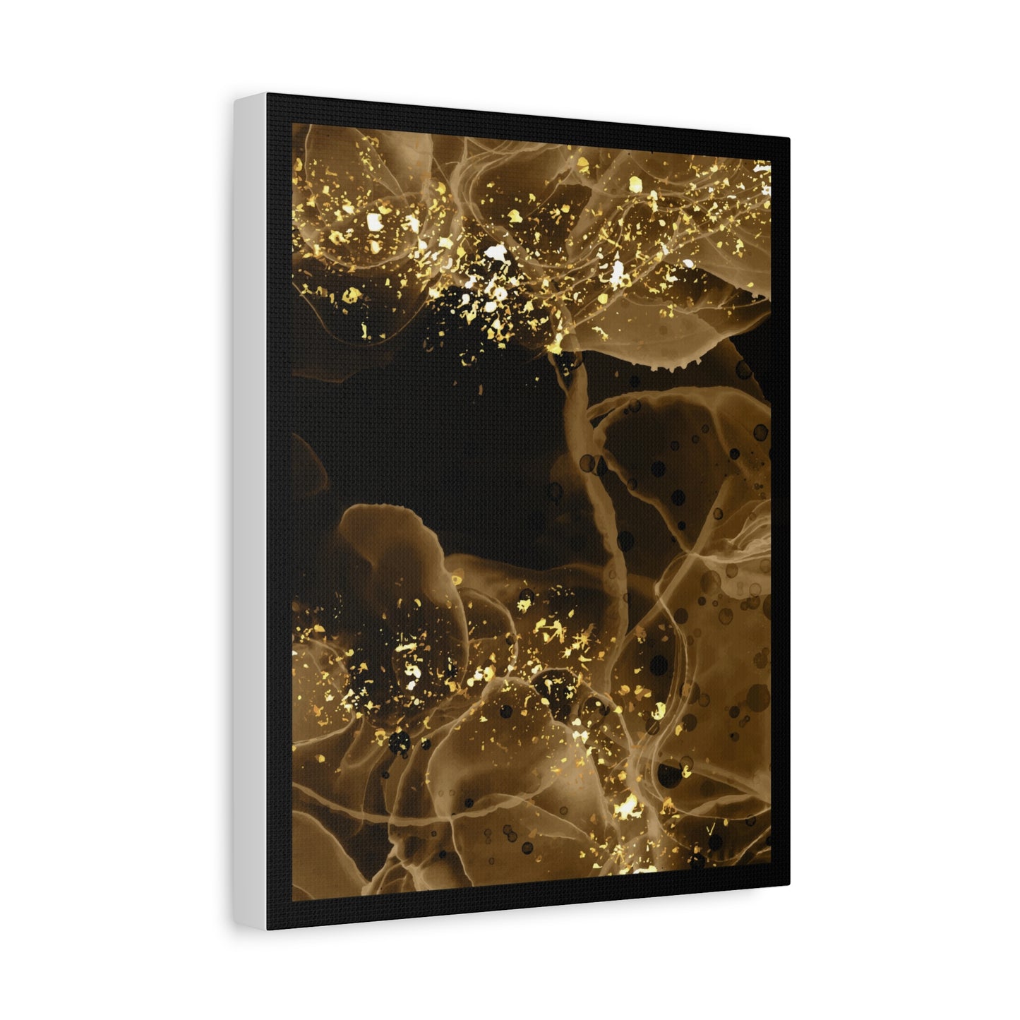 Gold Dust Art Set 1.3 - Matte Canvas Decor with Minimalist Leaf Design