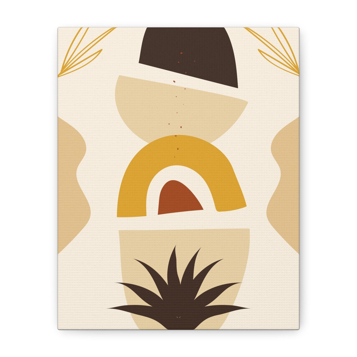 Nocturne Petal Art Set 1.1 - Matte Canvas Decor with Minimalist Leaf Design