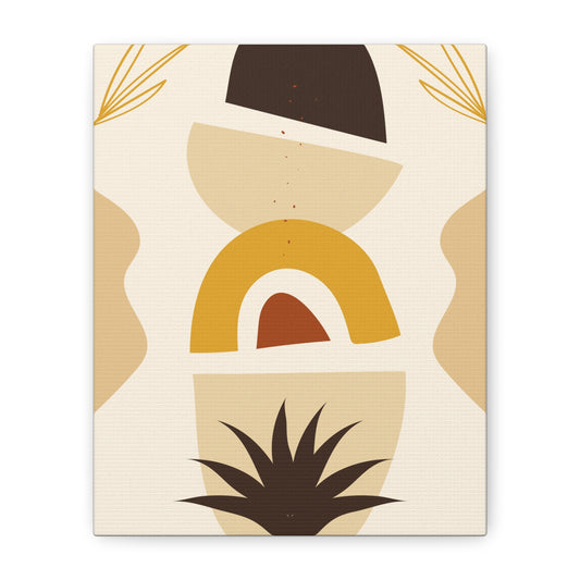 Nocturne Petal Art Set 1.1 - Matte Canvas Decor with Minimalist Leaf Design