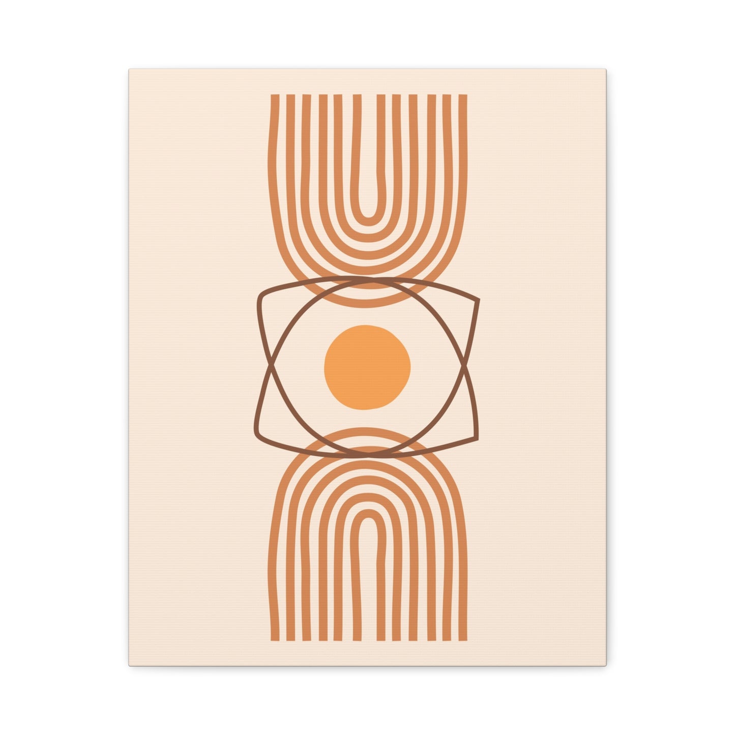 Petal Village Art 1.2 - Matte Canvas Decor with Minimalist Leaf Design