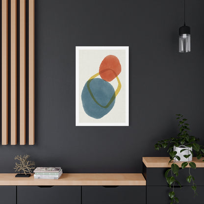 Wander Brush Art 1.2 - Matte Canvas Decor with Minimalist Leaf Design