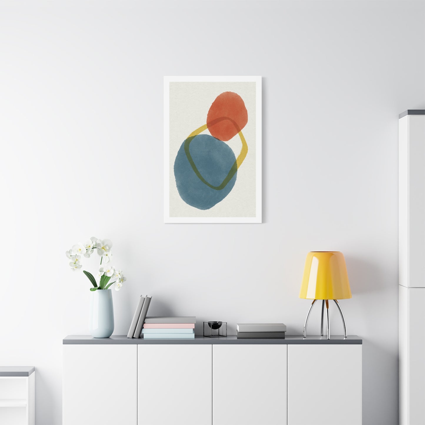 Wander Brush Art 1.2 - Matte Canvas Decor with Minimalist Leaf Design