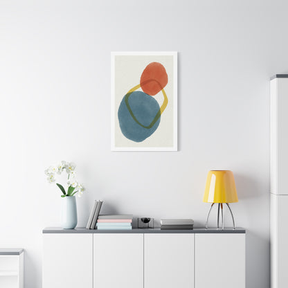 Wander Brush Art 1.2 - Matte Canvas Decor with Minimalist Leaf Design