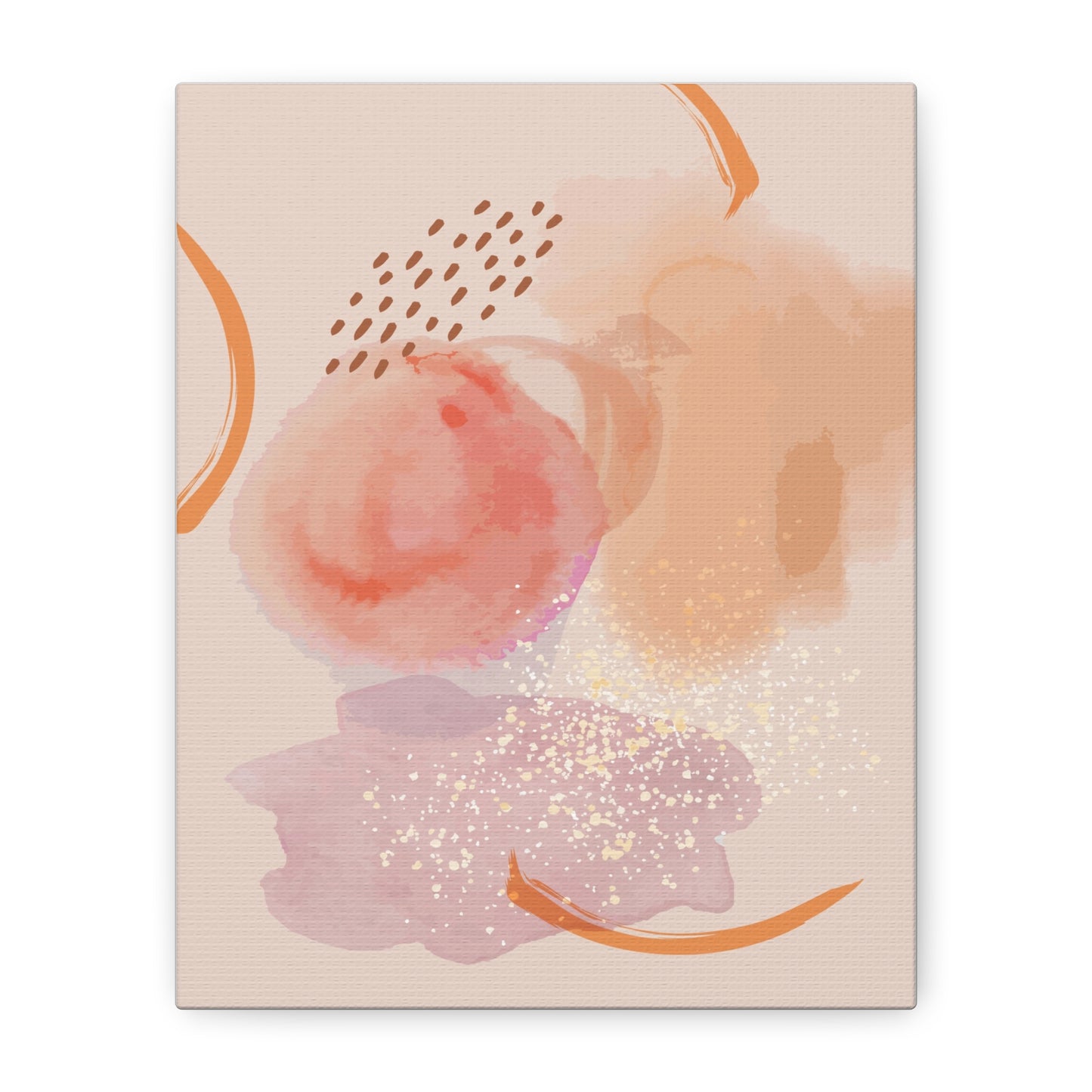 Sunlit Spark Art Set 1.2 - Matte Canvas Decor with Minimalist Leaf Design