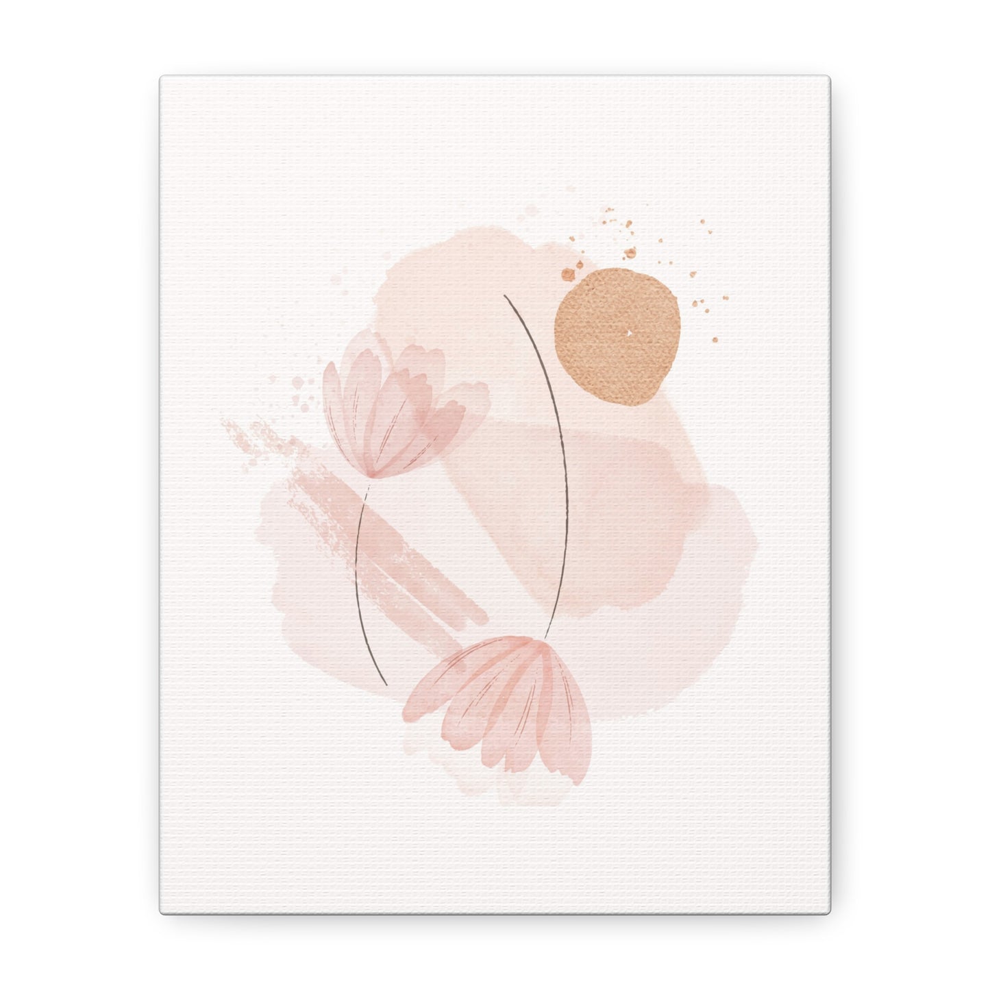 Abstract Earthy Florals Art Set 1.2 - Matte Canvas Decor with Minimalist Leaf Design